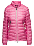 Moncler Grenoble Women 'Walibi' Pink Down Jacket With Logo Patch In Polyamide Woman