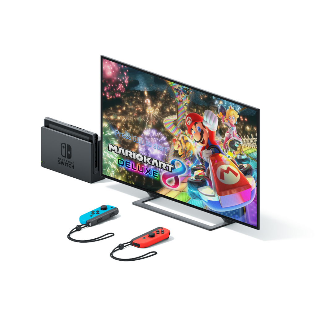 Nintendo - Switch Console Neon Red & Blue - Mario Kart 8 Deluxe Bundle (2024)